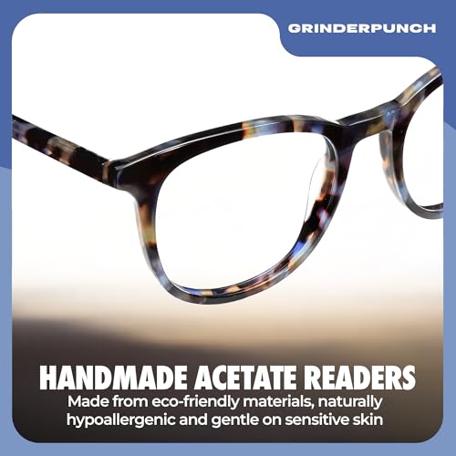 Image of grinderPUNCH Reading Glasses Men Women Fashion Computer Readers Stylish Blue Light Blocking Glasses Gaming Eyeglasses