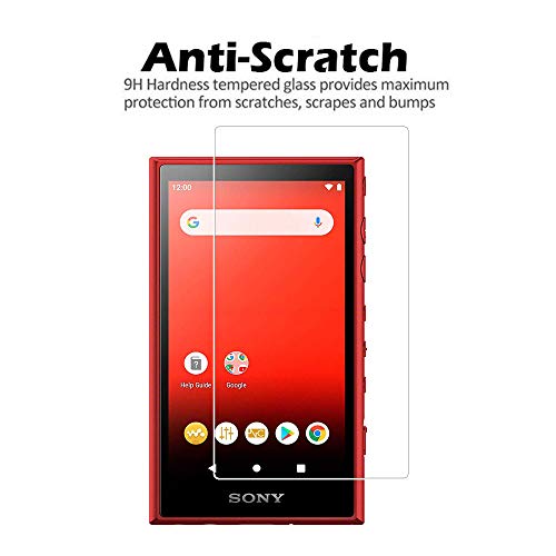 Zshion Glass Screen Protector For Sony Nw-A100 Nw-A100Tps / Nw-A105 / Nw-A105Hn / Nw-A106 / Nw-A107-9H Tempered Glass - Anti-Fingerprint - Bubble-Free Installation -Ultra-Thin Design [2 Pack] #TOP3