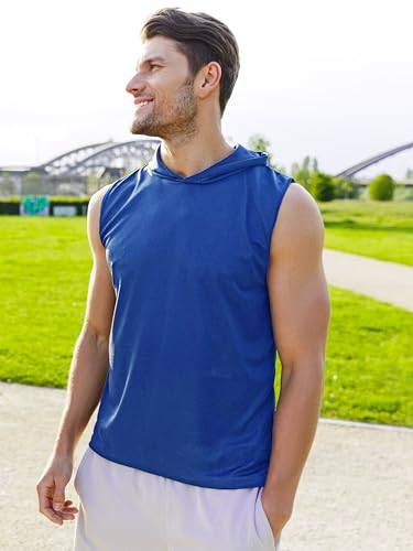 Men's 3-Pack Dry Fit Sleeveless Hoodie – Lightweight Quick Dry Moisture-Wicking Athletic Tank for Gym Running2