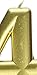 Amscan #4 Metallic Birthday Candle | Gold | Party Supply | 1 piece