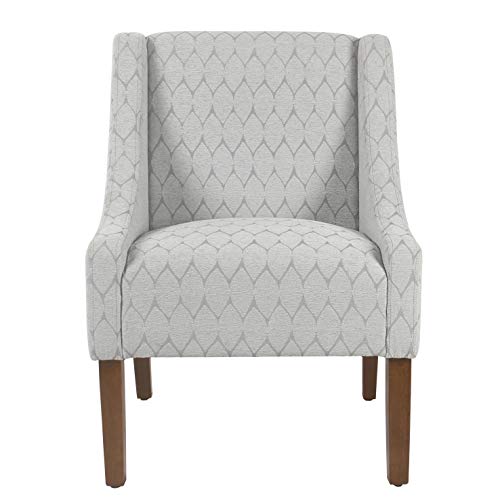 Image of HomePop Classic Swoop Arm Accent Chair - Gray Leaf