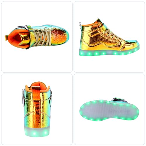 Image of Light Up Shoes Men Women LED Shoes USB Charging Adult High Top LED Sneakers Glow in The Dark Footwear for Dancing Party Festivals Festivals