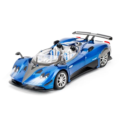 Modelo de coche a escala 1:24 Pagani Zonda HP Barchetta azul miniatura 1