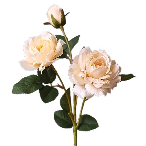 DABAIXIONG Adorno floral de peonía y flor artificial de peonía otoñal vintage resistente a la decoloración para entusiastas del diseño de interiores