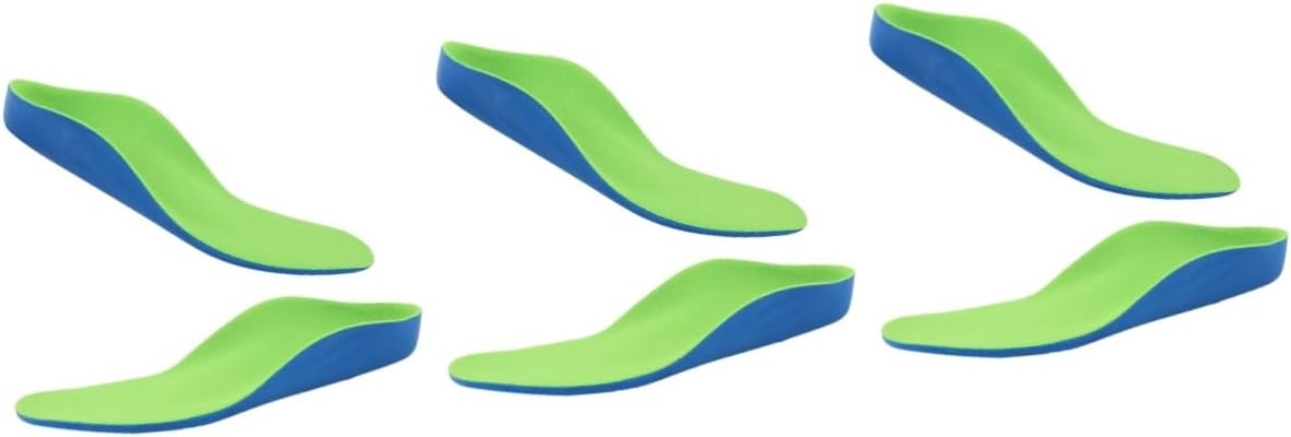 GLEAVI 3pairs Boy Girl's Flatfoot Arch Support Foot Pads Ankle Stabilizer Comfortable Toe Cushions for Shoes Orthotic Inserts