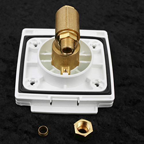 pro-Styling Enchufe de gas exterior, tapa abatible, bloqueo en estado abierto, control manual, color blanco