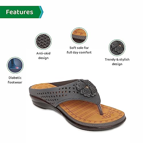 Image of ORTHO JOY Fancy doctor slippers | Soft chappal for women | Comfortable Footwear for women