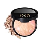 LAURA GELLER Baked Balance-n-Glow Illuminating Powder Foundation (Porcelain) Buildable Sheer to Light Coverage Baked Foundation, Satin Finish