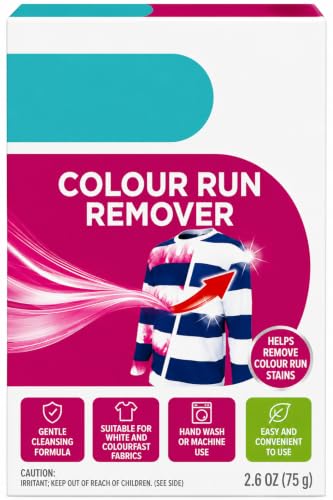 Image of Colour Run Remover Powder, Laundry Colour Bleed Remover for White & Colourfast Fabrics, Helps Remove Dye Transfer & Colour Run Stains, Suitable for Washing Machine & Hand Wash