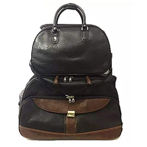 Kit Conjunto Mala De Viagem Com Rodinhas E Mala De Mão lisa Código