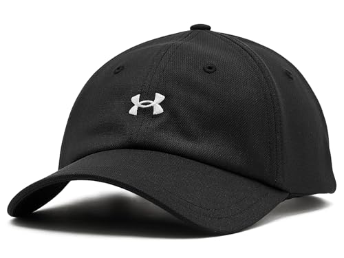 Under Armour Women's Blitzing 37 Adjustable Hat, (001) Black / / White, One Size Fits Most