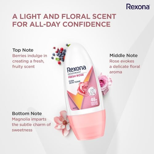 Desodorante Rexona Fresh Rose Roll-On Mujer 50 ml Pack 3 miniatura 2