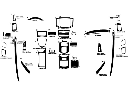 Rvinyl Rdash Dash Kit Decal Trim Compatible With Infiniti G37 2008-2009 (Convertible) - Carbon Fiber 3D (Silver) #TOP22
