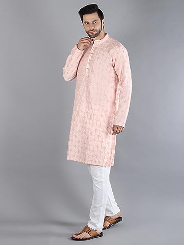 Image of Uri and MacKenzie Embroidery Silk Men's Kurta Pyjama Set