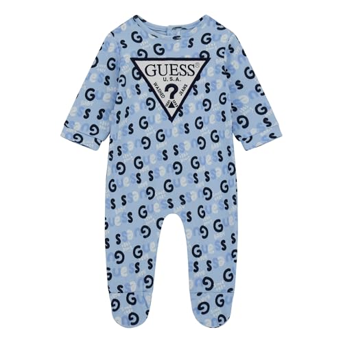 GUESS Unisex Baby Eco All Over Print Interlock Footed Onesie