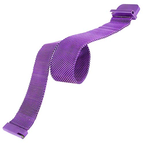 Image of ACM Watch Strap Magnetic Loop 22mm compatible with Noise Colorfit Ultra 2 Smartwatch Luxury Metal Chain Band Purple
