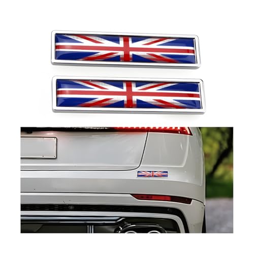 JNNJ Autocollants Métal Personnalisés Voitures, Autocollant Logo Métal Voiture Autocollant Drapeau National, Drapeau Automobile Autocollant Métallique Aile...