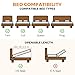 BEAMNOVA 4.6 FT Bed Lift Mechanism, 198-286 lbs Load Capacity, Lifting Gas Spring Set, Heavy Duty, for Storage Box Bed Sofa, Space Saving DIY Project