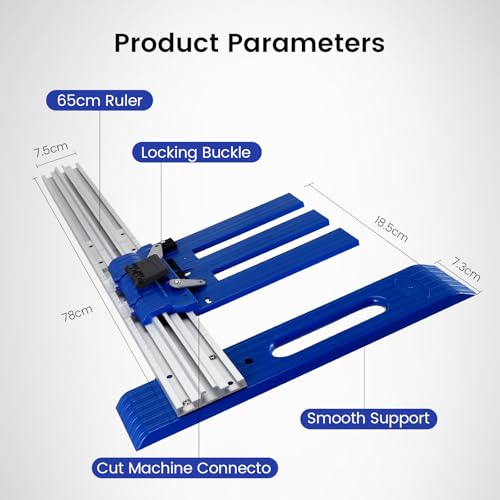 Circular Saw Guide Rail, Aluminum Alloy Circular Saw Track for Woodworking with 0-65cm Cutting Range, Multifunctional Aluminum Alloy Circular Saw Accessory for Precise and Straight Cuts 3 Circular Saw Guide Rail, Aluminum Alloy Circular Saw Track for Woodworking with 0-65cm Cutting Range, Multifunctional Aluminum Alloy Circular Saw Accessory for Precise and Straight Cuts - Image 3
