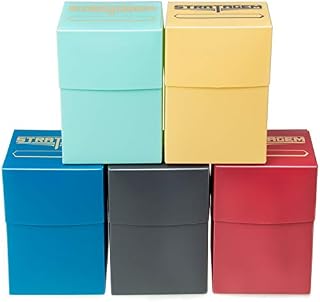 Oversized TCG Deck Box with Dividers - 5 Set Box Bundle of Red