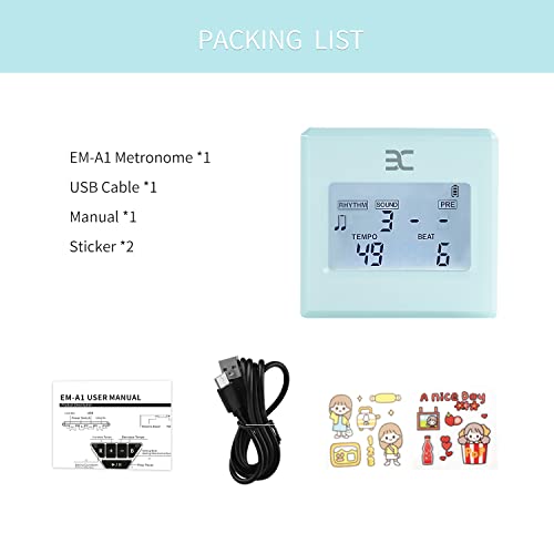 Ex Rechargeable Digital Metronome Designed For Kids And Students, Suitable For All Instruments, Guitar, Bass, Violin, Ukulele, For Sweet But Serious Music Training #TOP6