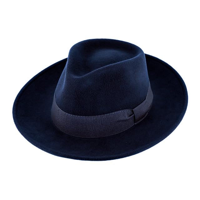 fiebig Fedora Wollfilzhut | Filzhut mit Ripsband Waterproof & Crushable