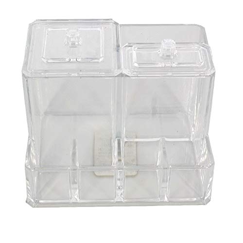 Organizador Porta Maquiagem Cotonete Acrílico - 07 Divisões