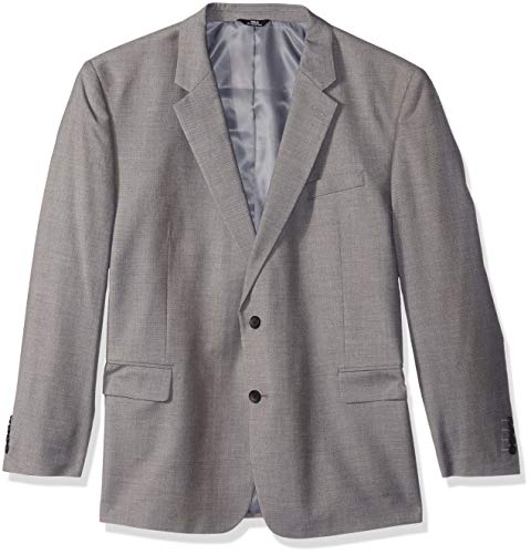 J.M. Haggar Men's Texture Weave Stretch Classic Fit Suit Separate Coat, Grey, 52L