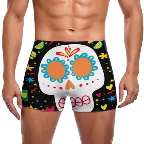 Swim briefs homme crâne mignon short de bain boxer sport