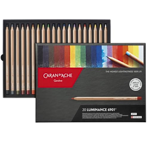 Lápis de Cor Caran D'Ache Luminance 20 Cores Caran D'Ache, 20 Cores