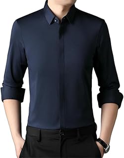 Camisa medieval de manga larga con solapa para hombre