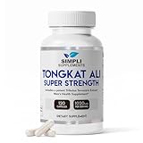 Simpli Supplements 200:1 Longjack Tongkat Ali for Men and Women 120 Capsules | Natural Supplement with Tribulus Terrestris for Energy, Stamina, and Hormonal Balance
