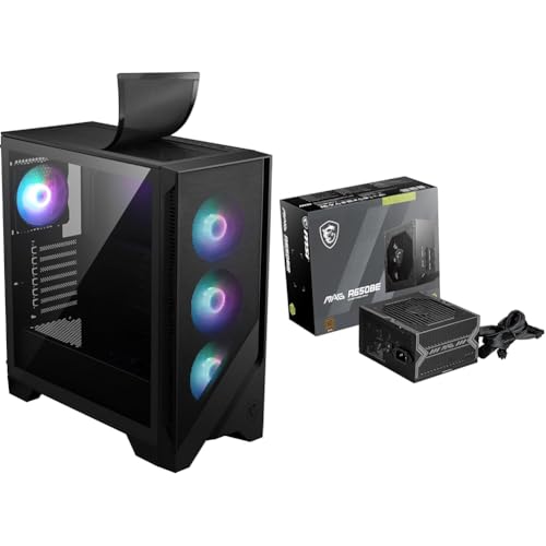 Image of MSI MAG Forge 321R Airflow - Premium Mid-Tower Gaming PC Case + MSI MAG A650BE, Semi-Modular Compact 650W ATX Power Supply, 80+ Bronze