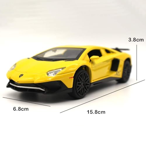Image of Lamborghini LP-750 1:32 Model Car with Box, Zinc Alloy Pull Back Toy car with Sound and Light for Kids Boy Girl Gift [Colors as Per Stock]