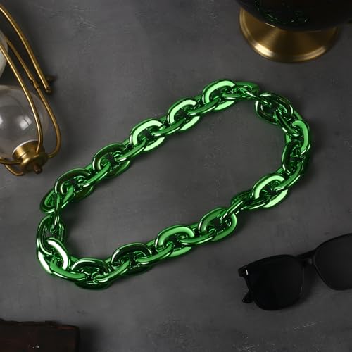 Vefungyan Hip-hop Rapper Big Chunky Chain: Plastic Fake Jewelry Necklace Party Halloween Accessory Costume decorations for Men4