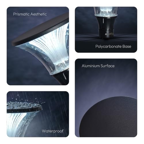 Image of INVENTAA Prisma 12W LED 3-in-1 Color (Warm, Neutral, Cool) Light for Home Gate | Rustproof Gate Lamps for Outdoor Compound, Garden, Patio Piller Lights Gate Lights for Outdoor Waterproof