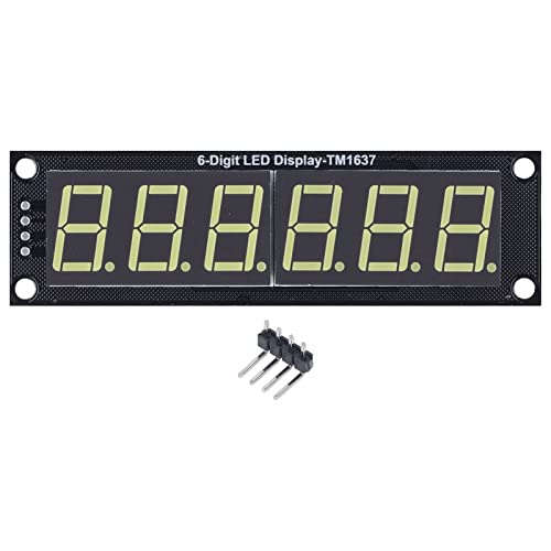 Respicefinem 7 Segment Display Tm1637 10×3×2 Display Digital Tube 6 Digit 7 Segment Decimal White Light Digital Display Module