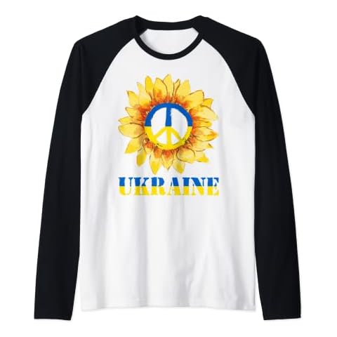 Cute Ukraine Pride Sunflower Peace Love I Stand With Ukraine Raglan Baseball Tee Cover