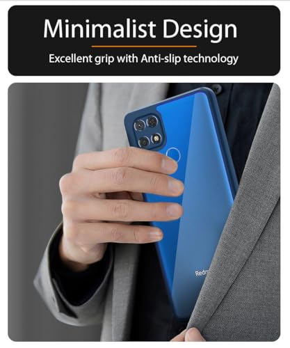 Image of WOW IMAGINE Shockproof Hybrid Back Cover for Redmi 9 | Redmi 9 Activ | Poco C31| Redmi 9C | Hard Slim fit Back Case | PC & TPU | Clear Transparent Case - Blue