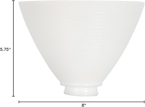 Miniatura 4 de Upgradelights Lámpara de pie de cristal de 8 pulgadas Reflector de sombra de vidrio y bombilla de 3 vías Mogul