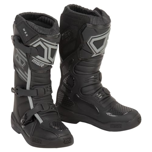MSR Youth M3X Motocross Boots – Black, Youth...