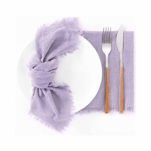 Servilletas de tela cuadradas de algodón Lilac 5 piezas miniatura 1