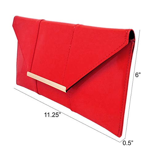 Image of JNB Faux Patent Leather Envelope Candy Clutch