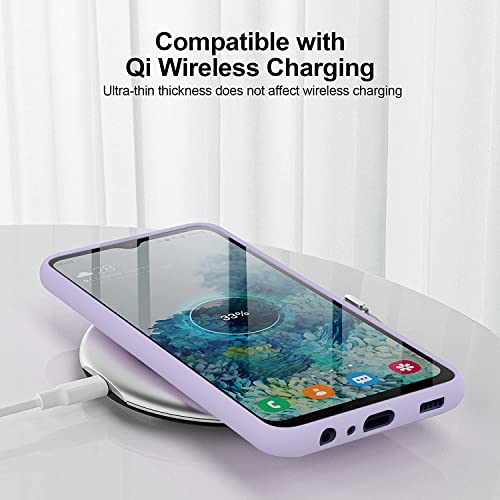 Image of DIZORO Liquid Silicone Gel Rubber Full Body Drop Protection Back Cover Compatible for Samsung Galaxy A02S / M02S / F02S (Purple)