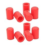 Automotive Intake Vacuum Hose Cover Kit, Silicone, 16mm Inner Diameter, 10 Pieces - Durable Protection, Easy Installation, Universal Vacuum Hose Caps for Car Intake and Oil Lines (Red)