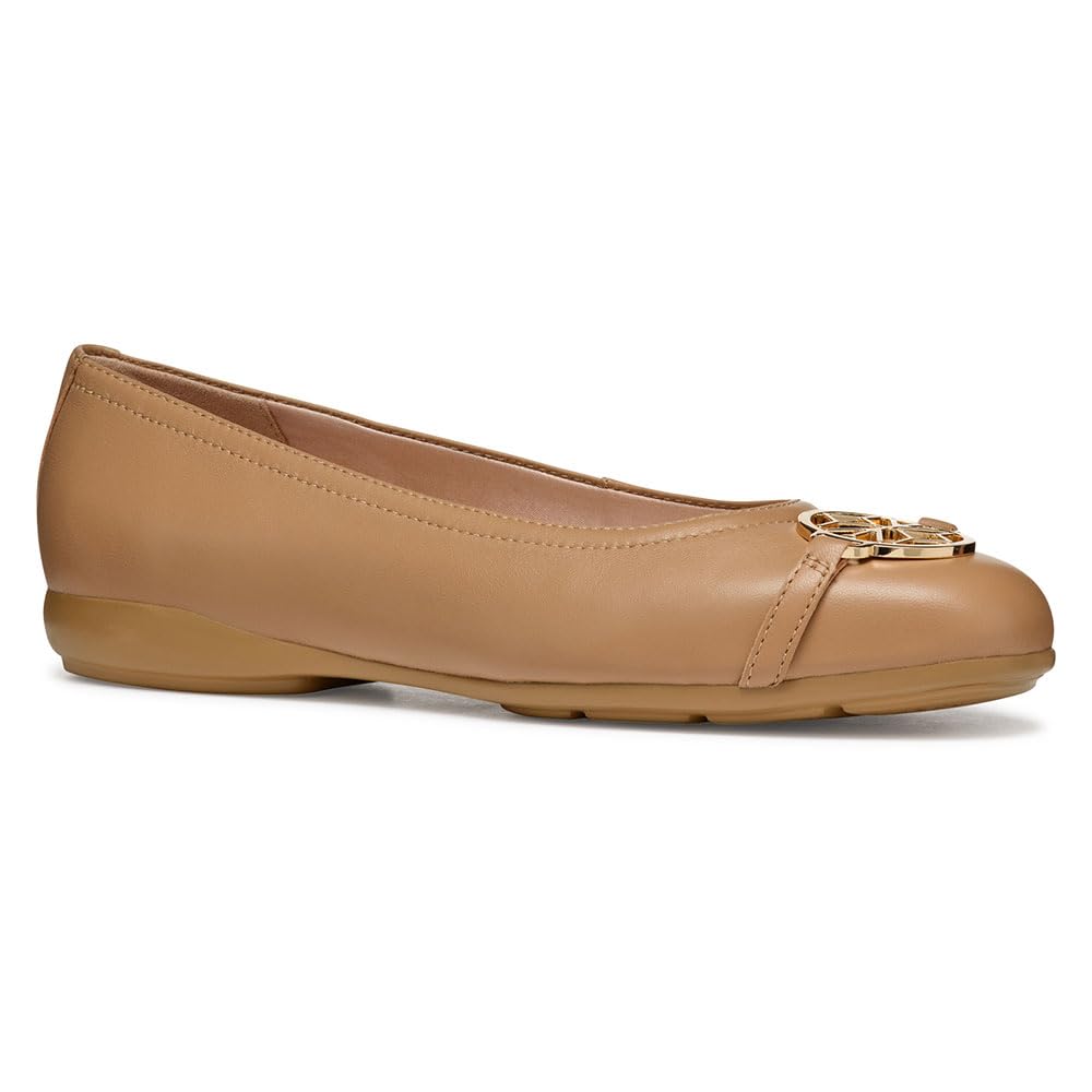 Geox Women's D ANNYTAH B Ballet Flat, Beige, 6.5 UK