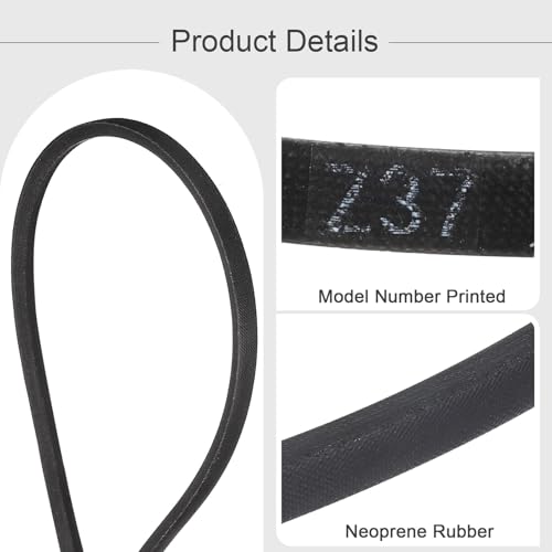 QUARKZMAN Z-37 Z Typ Keilriemen 925mm/37 Innere Länge x 0,39 Breite x 0,24 Höhe Antriebsriemen, Z-Typ Geschlossener Gummi-Übertragungsriemen