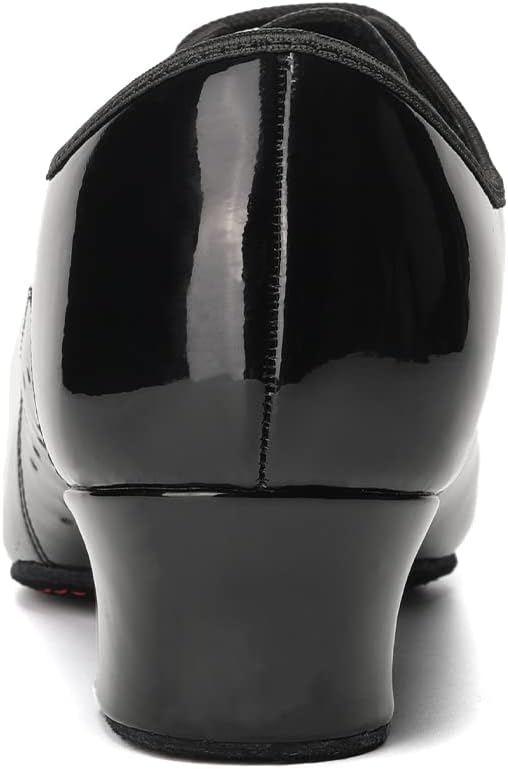 HIPPOSEUS Men's Dance Shoes with Split Sole Social Dance Shoes Low Heel Suede Sole