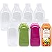 32 OZ Bottle Empty PET Plastic Juice - Pack of 8 Reusable Clear Disposable Milk Bulk Containers with White Tamper Evident Caps Lids