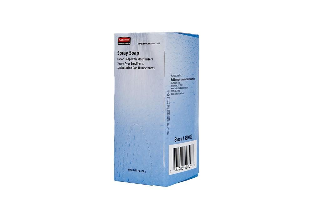 Rubbermaid Commercial Products Manual Spray Refill 800ml Enriched Lotion Hand Wash Soap with Moisturiser RVU5079